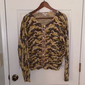 Sundance Camouflage Cardigan with embroidery detail